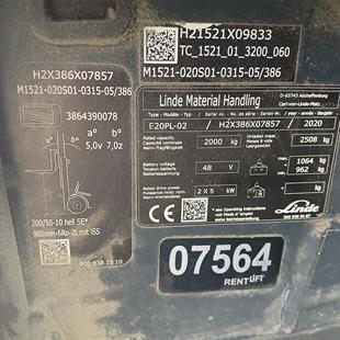 LINDE E20PL-386-02 Elektrikli Forklift (F1.7564)