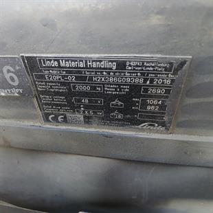 LINDE E20PL-386-02 Elektrikli Forklift (F1.5376)