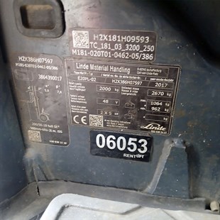 LINDE E20PL-386 Elektrikli Forklift (F1.6053)