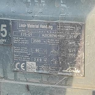 LINDE E25-387 Elektrikli Forklift (F1.5835)