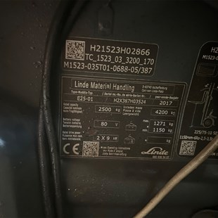 LINDE E25-387 Elektrikli Forklift (F1.6064) [UT]