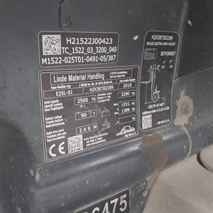 LINDE E25L-387 Elektrikli Forklift (F1.6475)