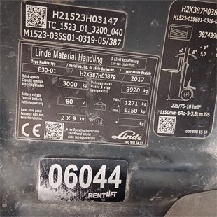 LINDE E30-387 Elektrikli Forklift (F1.6044)