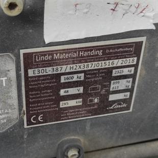 LINDE E30L-387 Elektrikli Forklift (F9.7796)