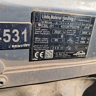 LINDE E30L-387 Elektrikli Forklift (F1.4531)