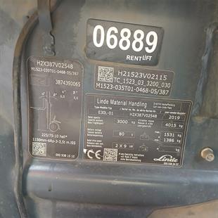 LINDE E30L-387 Elektrikli Forklift (F1.6889)