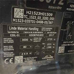 LINDE E30L-387 Elektrikli Forklift (F1.5972)
