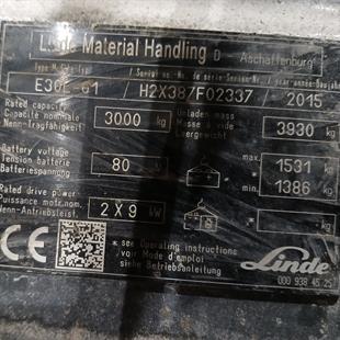 LINDE E30L-387 Elektrikli Forklift (F1.4532)