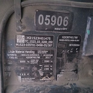 LINDE E30L-387 Elektrikli Forklift (F1.5906)