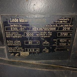 LINDE E30L-387 Elektrikli Forklift (F1.5220)