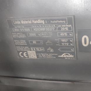 LINDE E35/600H-388 Elektrikli Forklift (F1.4254)