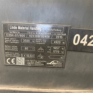 LINDE E35/600H-388 Elektrikli Forklift (F1.4291) [UT]