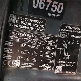 LINDE E35L-387 Elektrikli Forklift (F1.6750)