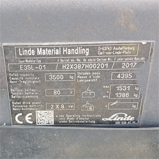 LINDE E35L-387 Elektrikli Forklift (F1.5731)