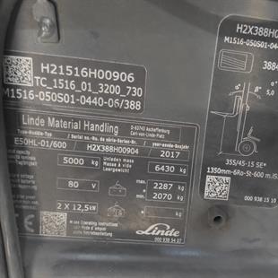 LINDE E50/600HL-388 Elektrikli Forklift (F1.6086)