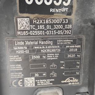 LINDE H25D-392 Dizel Forklift (F1.6359)
