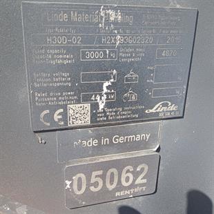 LINDE H30D-393-02 Dizel Forklift (F1.5062)