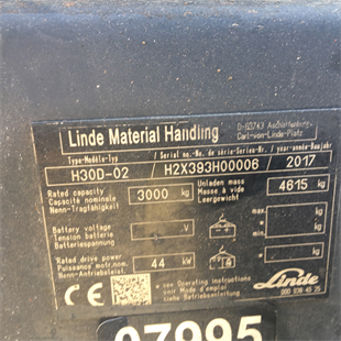 LINDE H30D-393-02 Dizel Forklift (F9.7995)