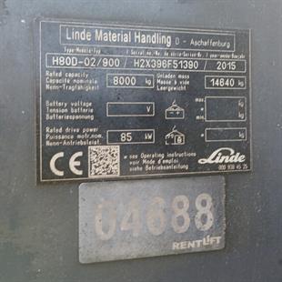 LINDE H80D/900-396-TPX Dizel Forklift (F1.4688)