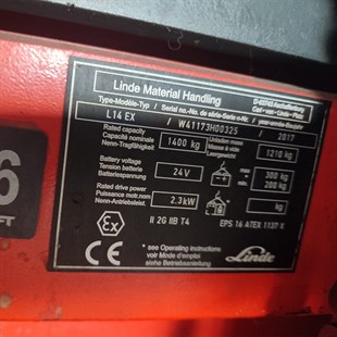 LINDE L14-1173 EX  Elektrikli İstifleyici (F1.5886)