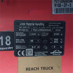 LINDE R16B-1120  Reach Truck (F1.4918)