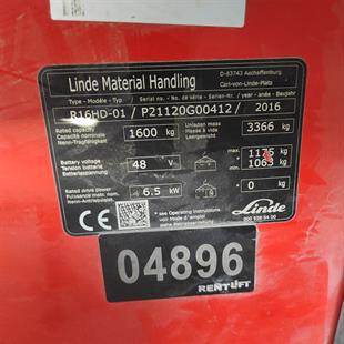 LINDE R16HD-1120  Reach Truck (F1.4896)