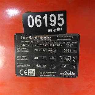 LINDE R20HD-1120  Reach Truck (F1.6195)