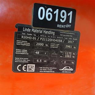 LINDE R20HD-1120  Reach Truck (F1.6191)