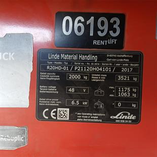 LINDE R20HD-1120  Reach Truck (F1.6193)