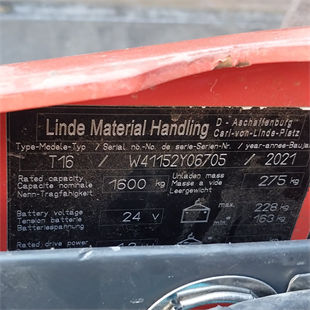 LINDE T16-1152  Elektrikli Transpalet (F1.7887)