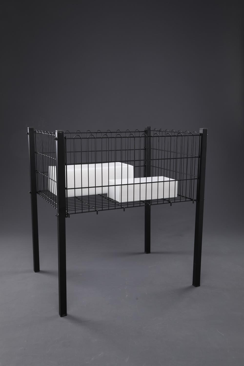 60*60 Profil Ayaklı Siyah Sepet