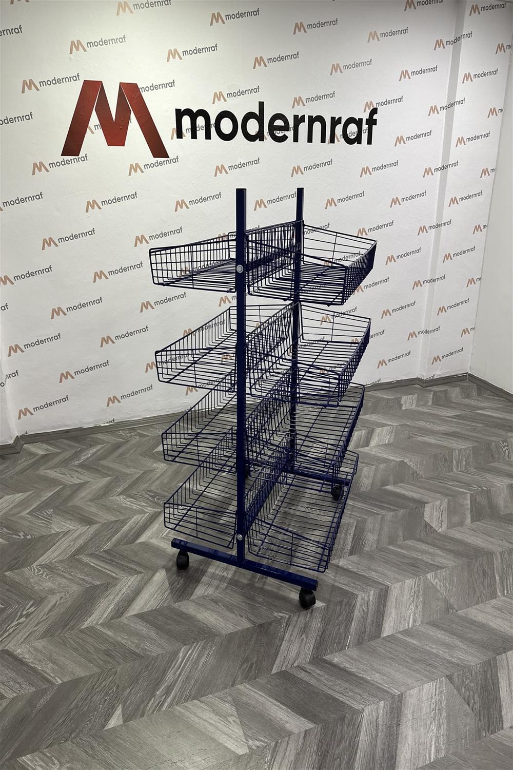 70 Cm Çift Taraflı Mavi Sepet