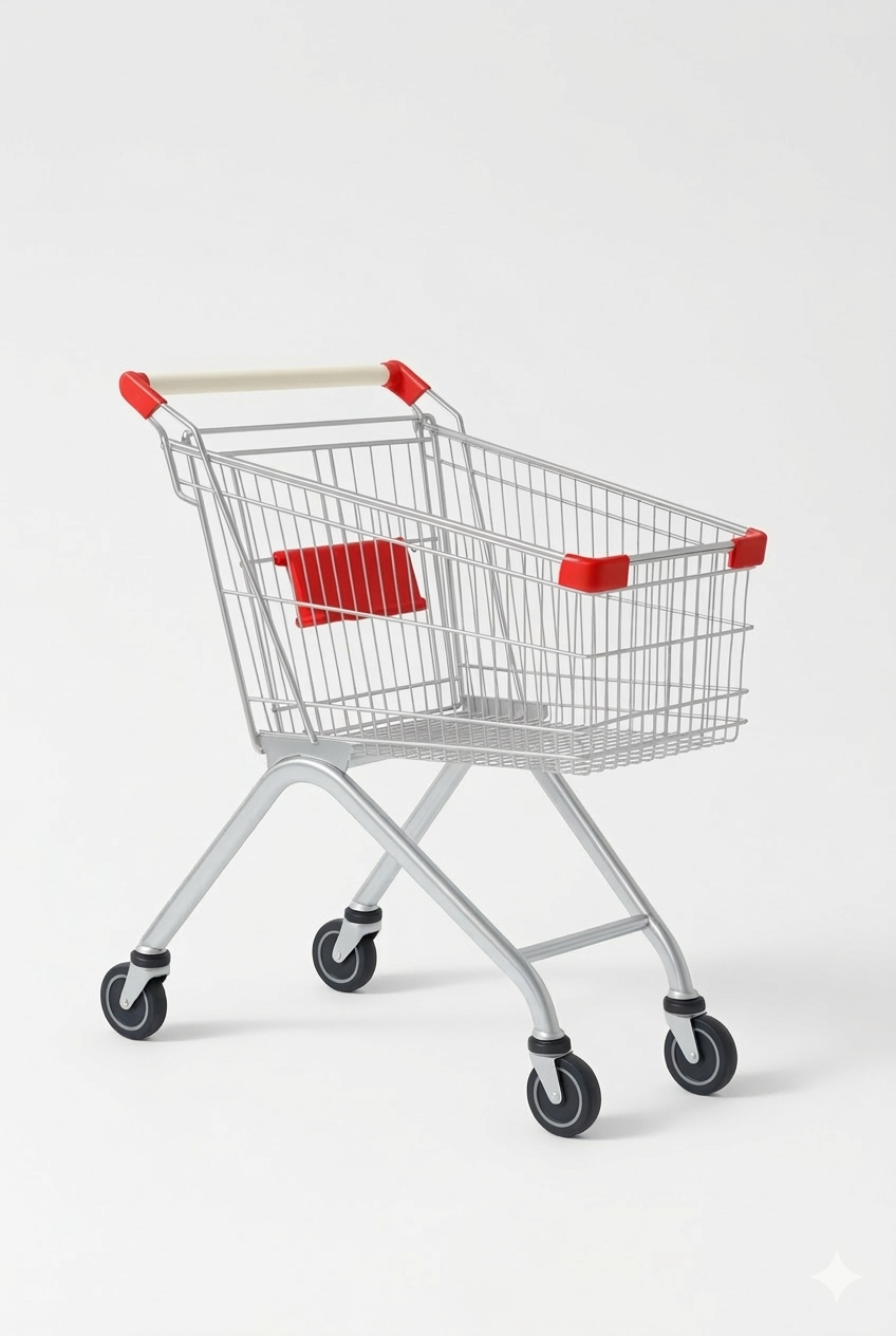 Bebe Setli Metal Market Arabası 100 LT