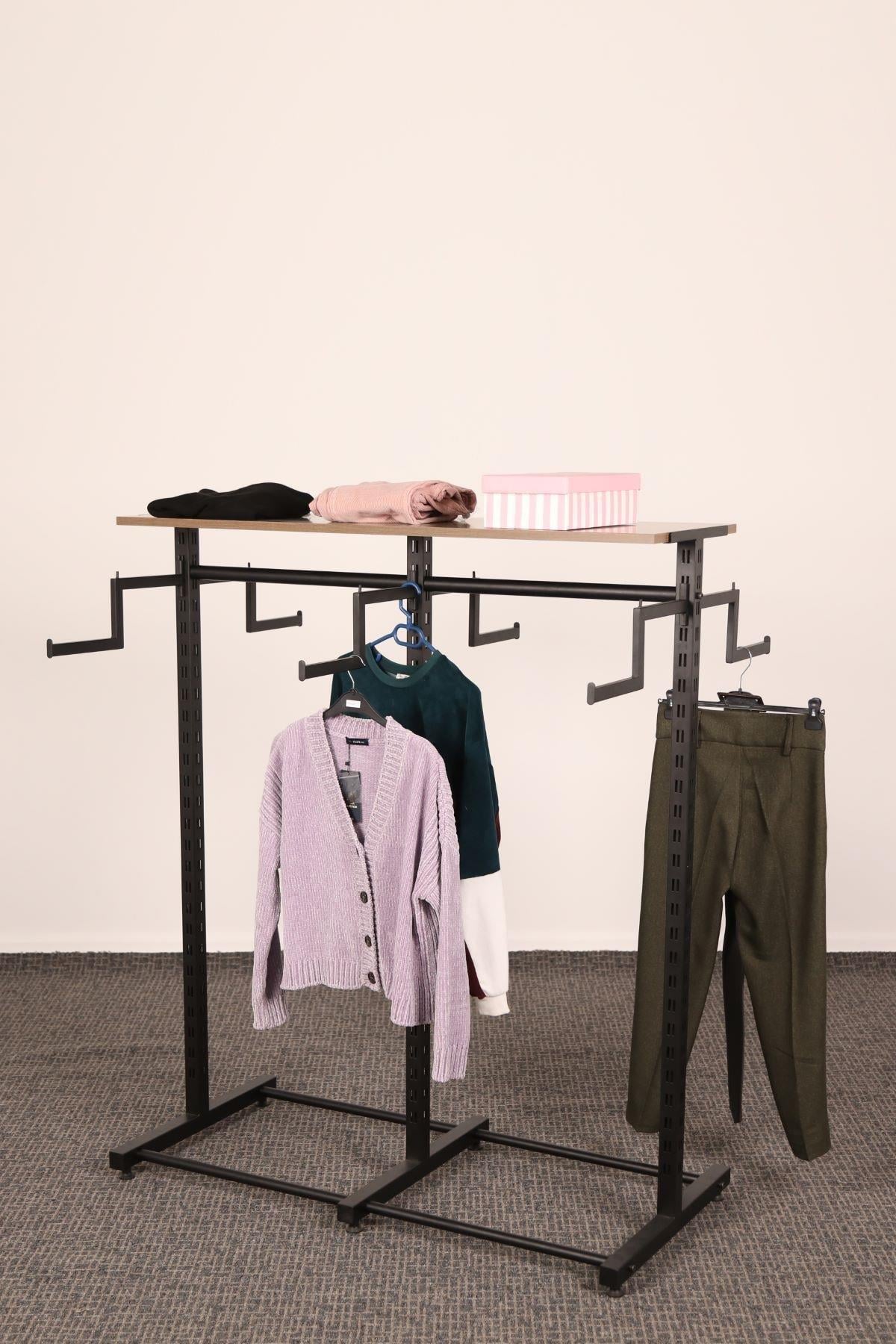 Çift Taraflı 6 Bastonlu Z Askılık Stand