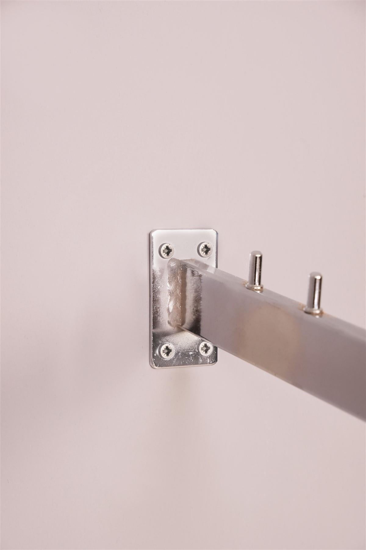 Duvara Monte Eğri Krom Baston