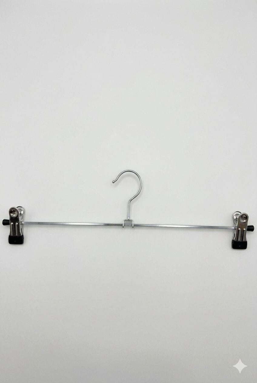 Metal Çift Mandallı Elbise Askısı