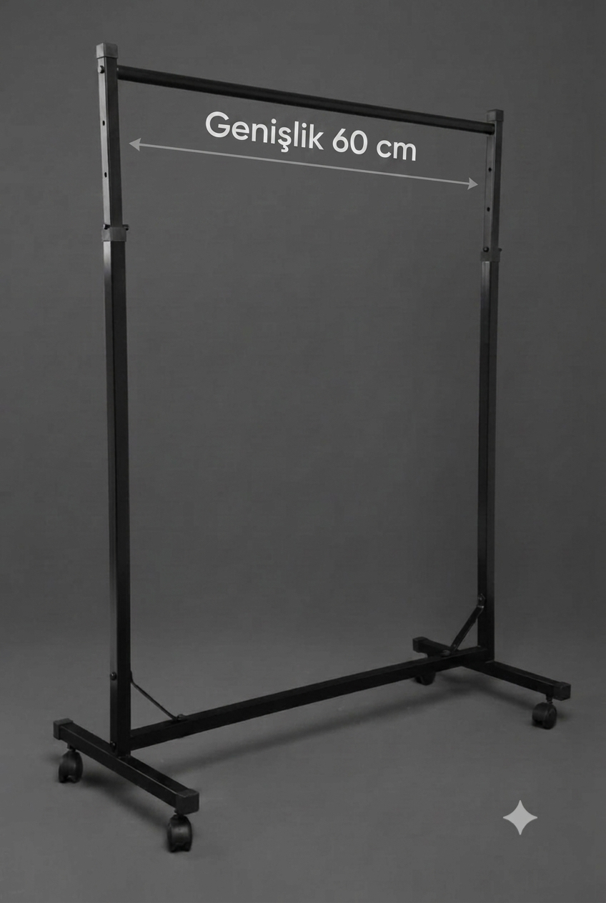 Tekli Ayarlı Boyalı Askılık 60 Cm
