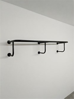 Destekli Yuvarlak Borudan U Askı 120 cm Siyah