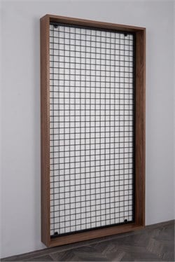 Sık Telli Tel Raf Ahşap Çerçeveli 100*200 Siyah