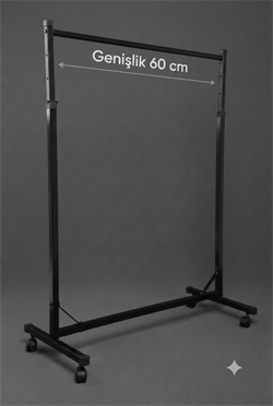 Tekli Ayarlı Boyalı Askılık 60 Cm