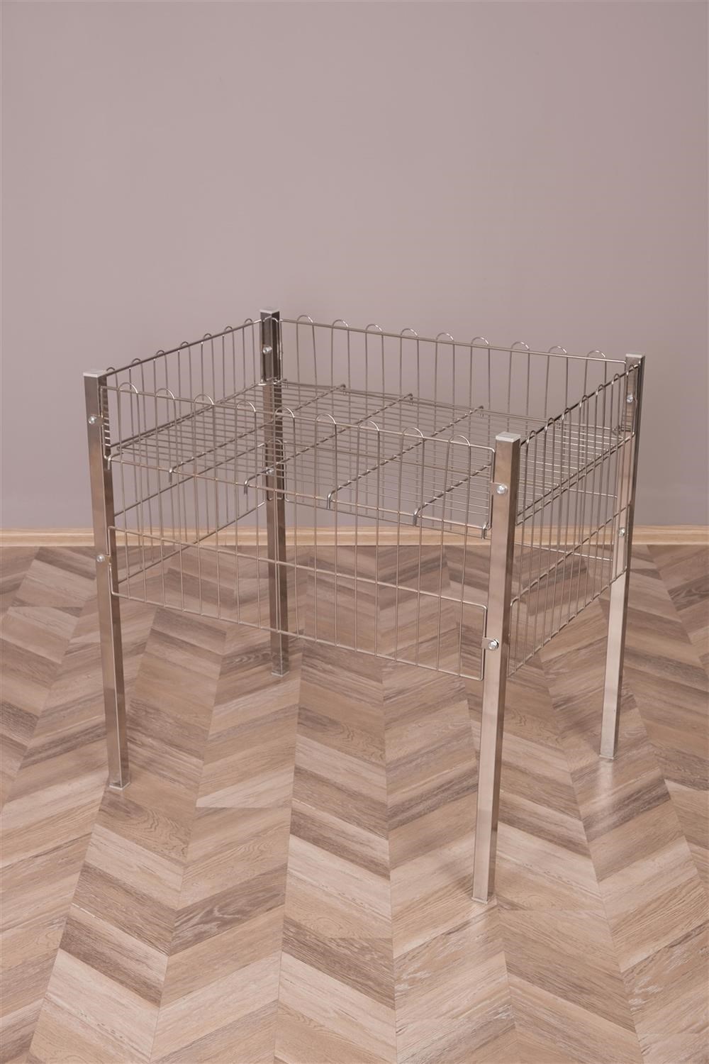 60*60 Profil Ayaklı Krom Sepet