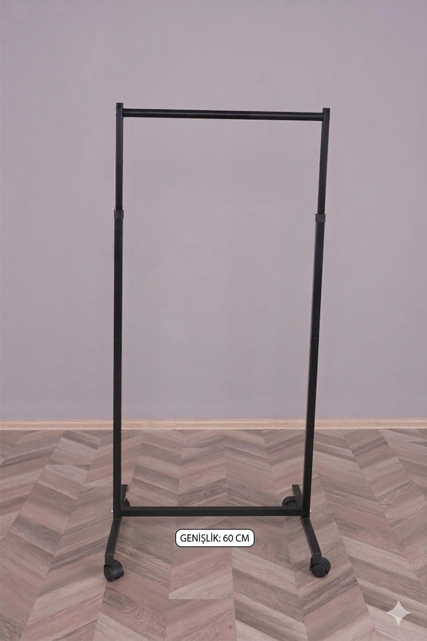 Black Tek Katlı Elbise Askılığıı