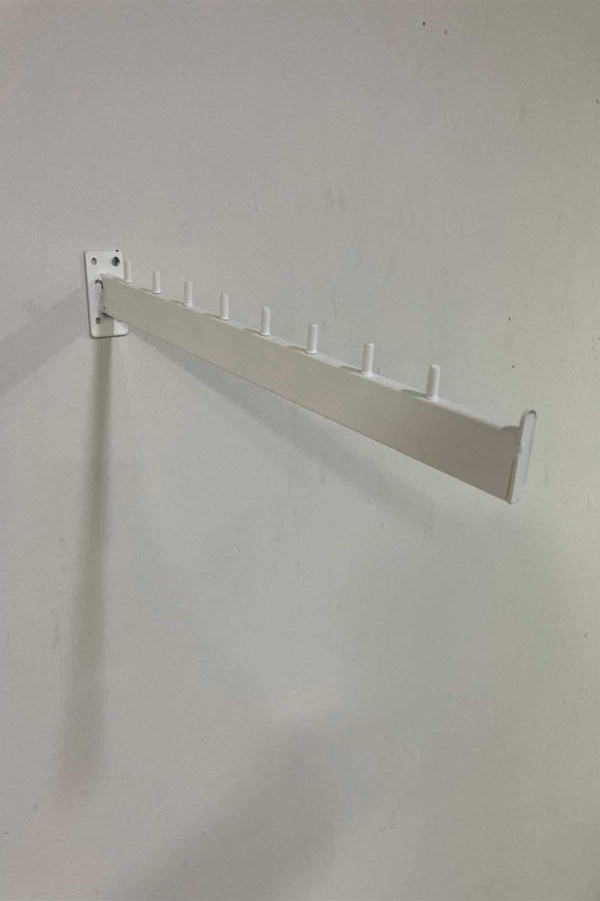 Duvara Monte Eğri Beyaz Baston