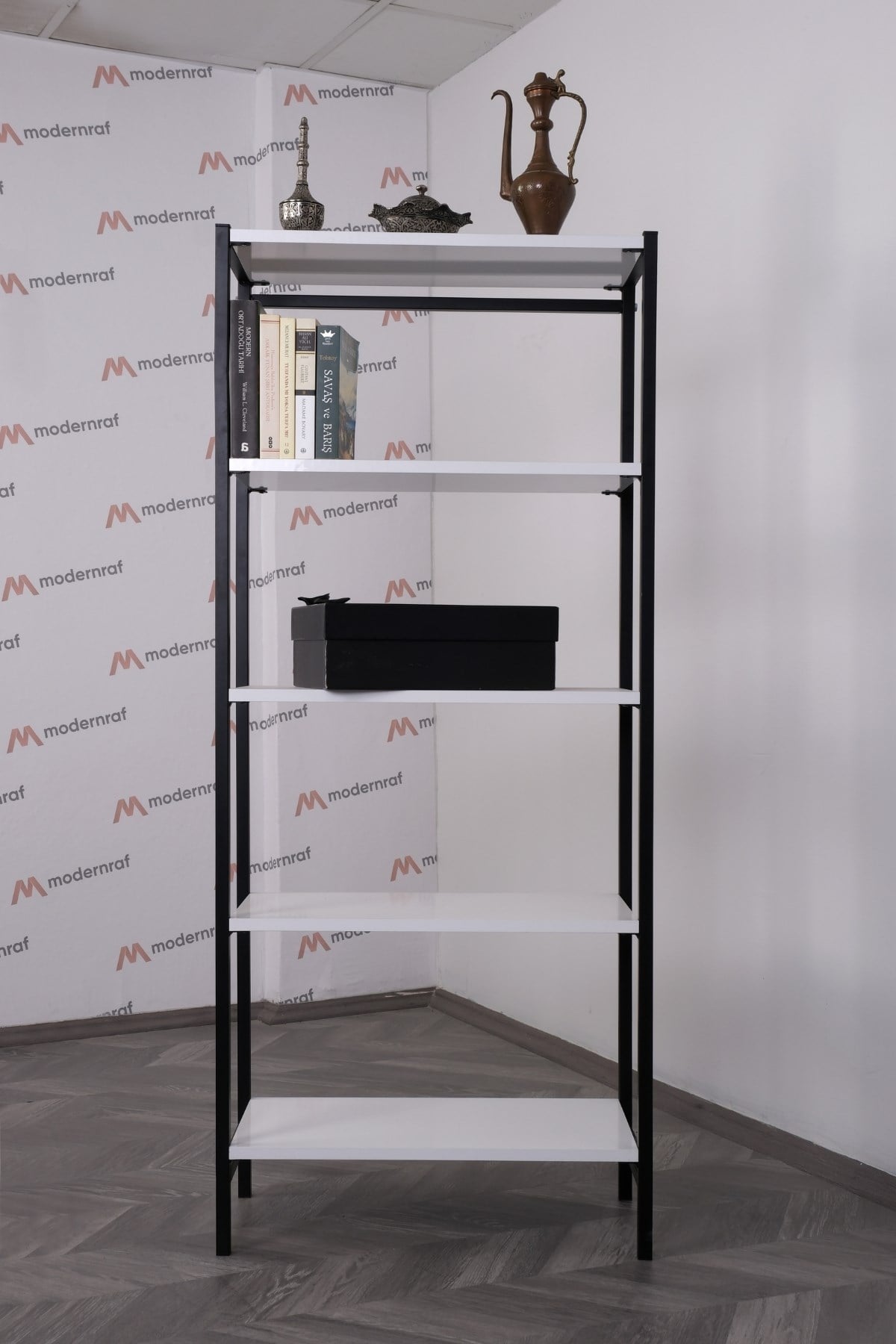 Metal Kitaplık 5 Raflı Çok Amaçlı Dosya Kitap Rafı