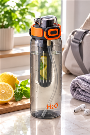 H2O İç Hazneli Tritan Matara 750 ml