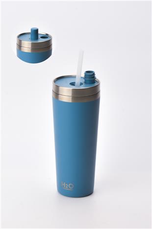 Termos Pipetli Kupa * Mavi 660 ML.