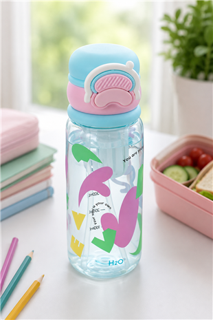 Polikarbon Matara - Çiçek Desenli * 800 ML