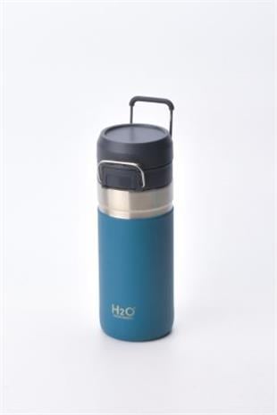 H2O Kulplu Çelik Termos Matara 500 ml – Mavi