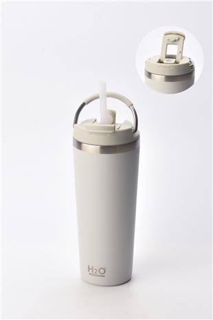 Termos Pipetli Kupa * Gri 660 ML.