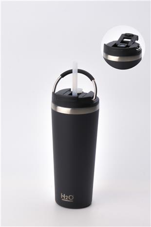 Termos Pipetli Kupa * Siyah 660 ML.